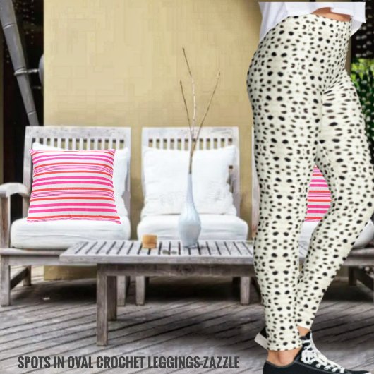 Vlekken in ovaal haakwerk leggings