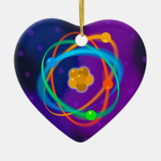 Vlekken voor atoomstructuur keramisch ornament (Voorkant)