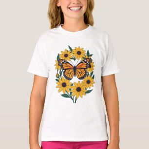 Vlekkenvlinder en Black-Eyed Madeliefjes T-shirt