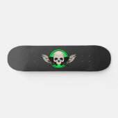 Vleugel Schedel - GROEN Skateboard (Horizontaal)