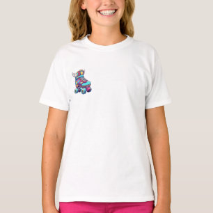 Vleugelige Retro Roller Skate Kinderen T-shirt