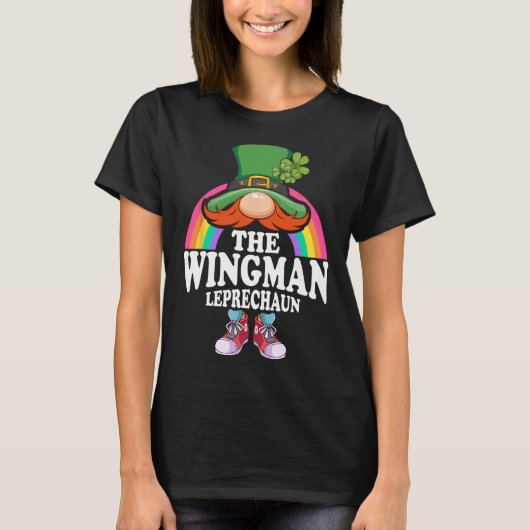 Vleugelman Leprechaun St. Patrick's Dag Kostuum T-shirt (Voorkant)