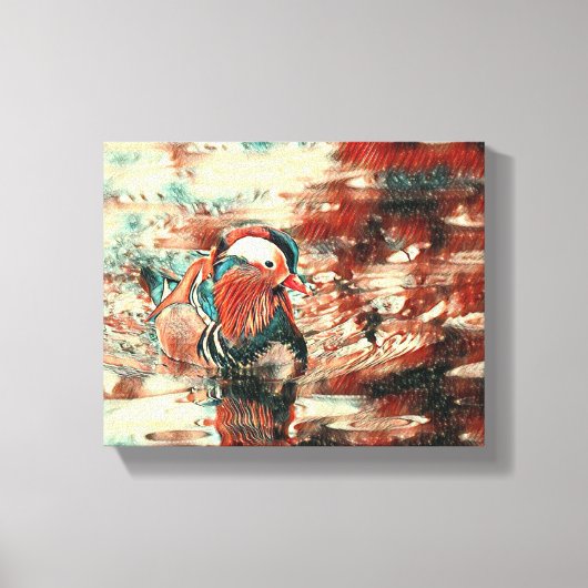 Vleugels boven het dok: een vredige ontsnapping" D Canvas Afdruk (Voorkant)