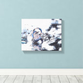 Vleugels boven het dok: een vreedzame ontsnapping canvas afdruk (Insitu (Houten vloer))