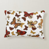 Vleugels Fluisteren – Vlinders op Wit Accent Kussen (Achterkant)
