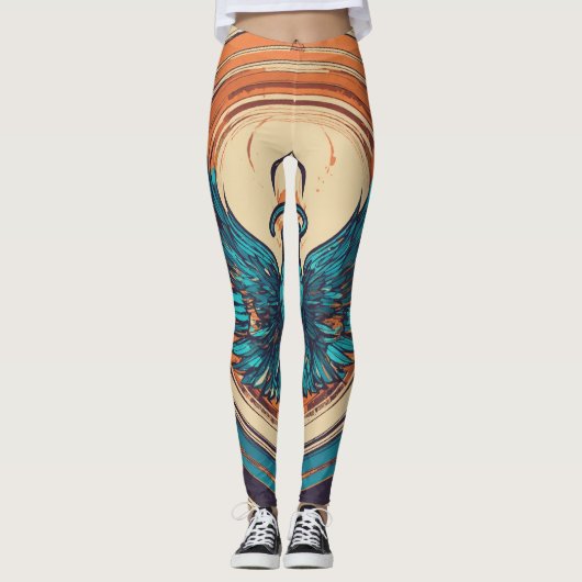 "Vleugels in beweging" Leggings (Voorkant)