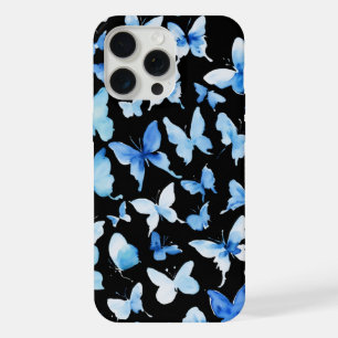 Vleugels van blauw: sierlijk vlinderontwerp iPhone 15 pro max hoesje