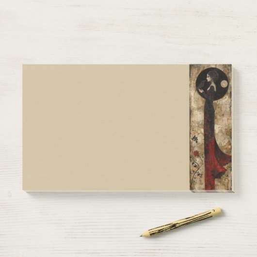 Vleugels van de heksenmaan post-it® notes (Op bureau)