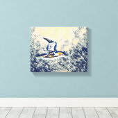 Vleugels van harmonie: vogels in de open lucht canvas afdruk (Insitu (Houten vloer))