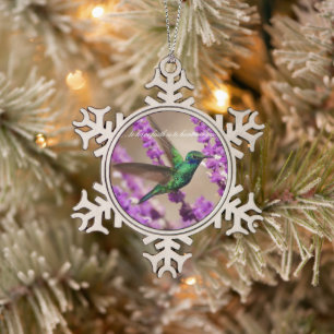 Vleugels van het Fonkelen van het Geloof de Tin Sneeuwvlok Ornament