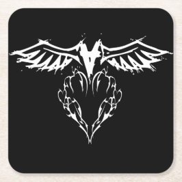 Vleugels van liefde vierkante kartonnen onderzetter