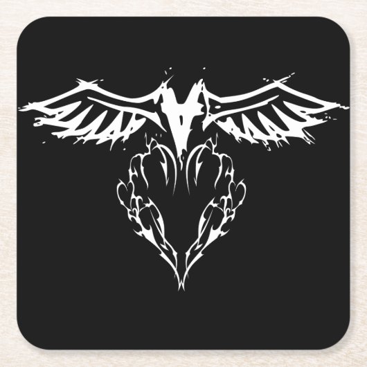Vleugels van liefde vierkante kartonnen onderzetter (Voorkant)