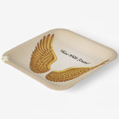 Vleugels van weelde papieren bordje (Gebogen)