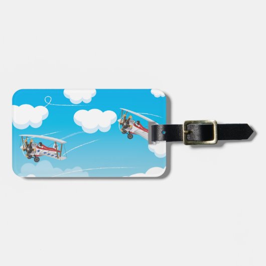 vleugelvliegtuigen bagagelabel (Voorkant horizontaal)