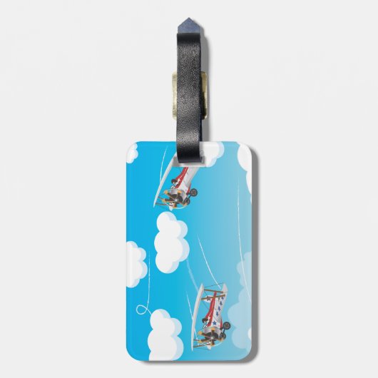 vleugelvliegtuigen bagagelabel (Achterkant verticaal)