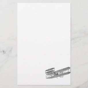  vleugelvliegtuigen met een retratoeage briefpapier