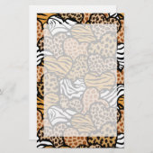 Vleugelvormige harten briefpapier (Voorkant / Achterkant)