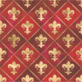 Vleur-de-lis patroon luxe rood sticker (Voorkant)