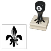 Vleur-de-lis-patroon Rubberstempel (Gestempeld)