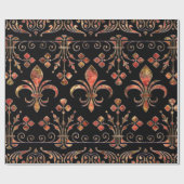 Vleur-de-lis-siermarmer Cadeaupapier (Vlak)