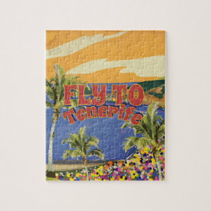 Vlieg aan Poster van de Reis van Tenerife het Legpuzzel