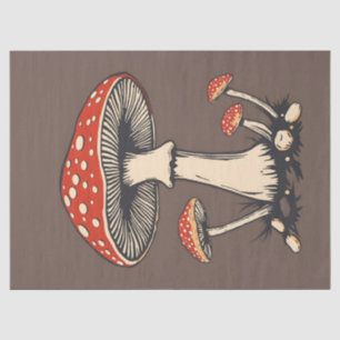 vlieg Agaric paddenstoelen op de achtergrond Tissuepapier