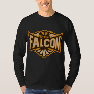 Vlieg als een valk sepia t-shirt