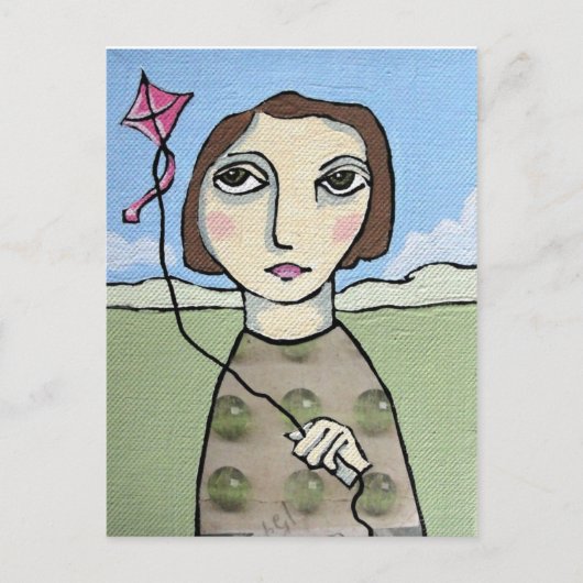 Vlieg een Kite Briefkaart (Voorkant)