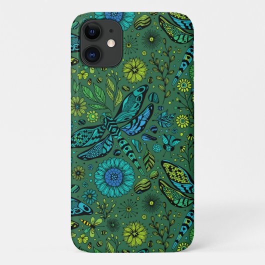 Vlieg een libel op smaragdgroen Case-Mate iPhone case (Achterkant)