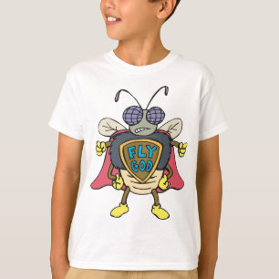 Vlieg God Superheld Vliegt Insect Karakter T-shirt