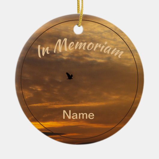 Vlieg gratis gepersonaliseerd keramisch ornament (Voorkant)