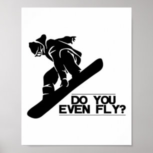 Vlieg je zelfs snowboardcadeau? poster