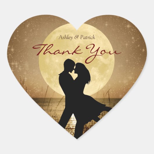 Vlieg me naar de maan dank u bruiloft Sticker (Voorkant)