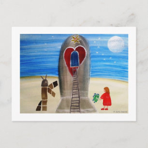 ...Vlieg Me Naar De Maan...kunst door Jutta Gabrie Briefkaart