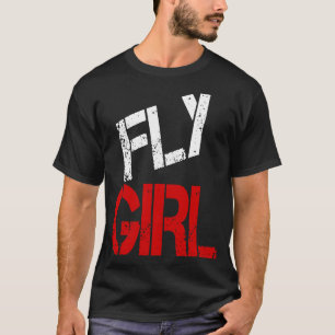 Vlieg Meisje 80s 90s Oude School Voor Vrouwen Mann T-shirt
