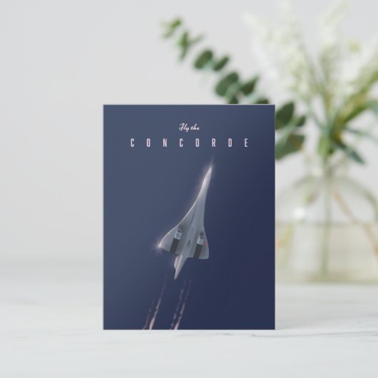 Vlieg met de Concorde Reisposter Briefkaart (Staand voorkant)