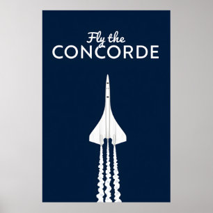 Vlieg met het iconische supersonische straalvliegt poster