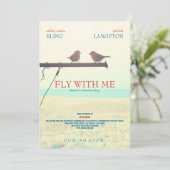 Vlieg met mij - Weddenschap Kaart (Staand voorkant)