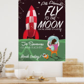 Vlieg naar het maan Poster. Poster (Keuken)