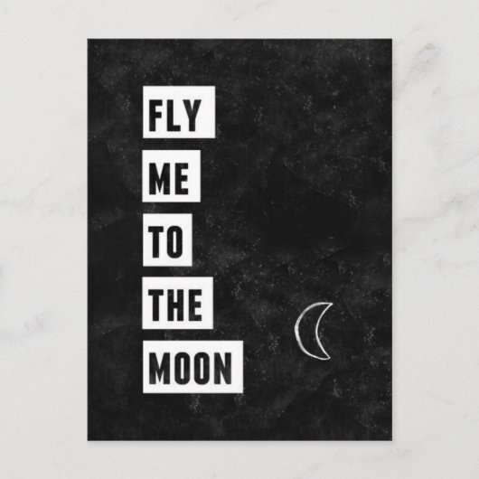 Vlieg naar het Moon Briefkaart (Voorkant)