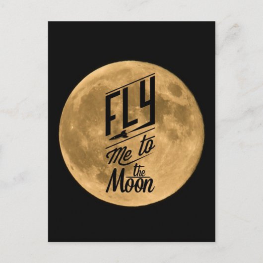Vlieg naar het Moon Briefkaart (Voorkant)