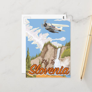Vlieg naar Slovenië Briefkaart