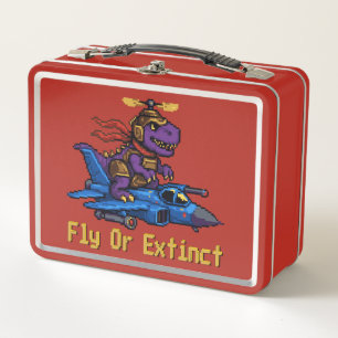 Vlieg Of Uitgestorven Pixel Art Dinosaur Pilot Fig