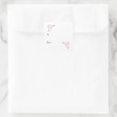 Vlieg op vleugels van de liefde vierkante sticker (Tas)