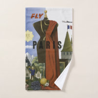 Vlieg Parijs Frankrijk Vintage Travel Poster