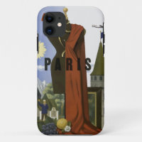 Vlieg Parijs Frankrijk Vintage Travel Poster