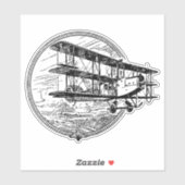 Vlieg terug in de tijd: driedekker sticker (Vel)