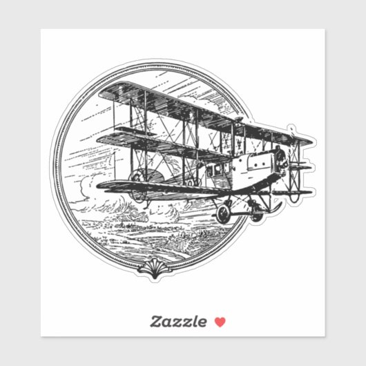 Vlieg terug in de tijd: driedekker sticker (Vel)