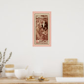 Vlieg van Alphons Mucha Poster (Keuken)
