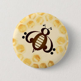 Vlieg van de Bumblebee kleurige pin Ronde Button 5,7 Cm